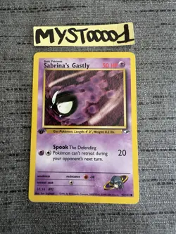 Carte Pokemon Sabrina’s Gastly 93/132 Edition 1 Gym Heroes Wizards English Occas - Image 1