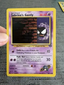 Carte Pokemon Sabrina’s Gastly 96/132 Gym Challenge Wizards English Occasion - Image 3