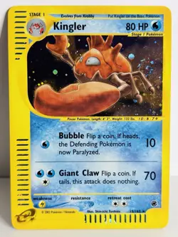 Pokemon TCG - Kingler 15/165 Expedition Holo Rare - - Image 1