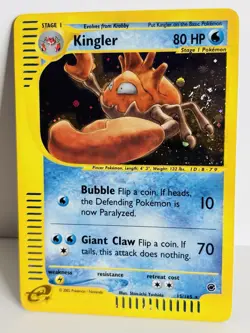 Pokemon TCG - Kingler 15/165 Expedition Holo Rare - - Image 2