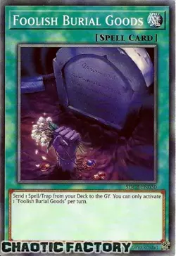 YUGIOH SDCB-EN030 Foolish Burial Goods Common 1st Edition NM - Image 1