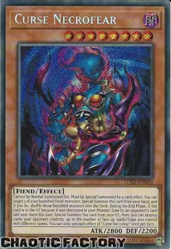 YUGIOH LDS3-EN009 Curse Necrofear Secret Rare 1st Edition NM - Image 1