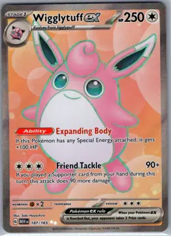 Wigglytuff ex 187/165 - SV 151 - Pokemon Card - NM - Image 1