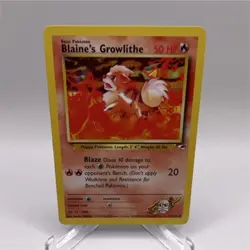 Pokemon Blaine's Growlithe 58/132 Gym Heroes Regular Basic 50HP English Card - Image 1