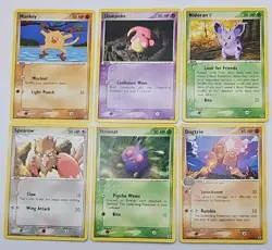 Pokemon Fire Red and Leaf Green 2004 6 Card Lot Exellent Condition NM Vintage - Image 1