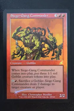 Magic The Gathering MTG SIEGE-GANG COMMANDER FOIL Scourge LP Lightly Played - Image 1