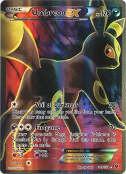 Umbreon-EX - 119/124 - Full Art Ultra Rare PL/MP, English Pokemon Fates Collide - Image 1