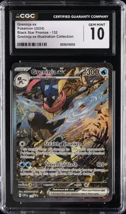 2024 POKEMON BLACK STAR PROMOS #132 GRENINJA EX CGC 10 GEM MINT - Image 1