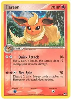 Flareon - 2/17 - POP Series 3 Holo Rare LP, English Pokemon Promos - Image 1