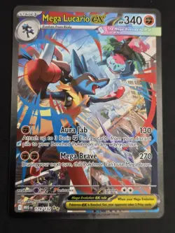 2025 POKEMON TCG MEGA LUCARIO EX 179 MEGA EVOLUTION BASE SET SIR HOLO RARE MINT - Image 1