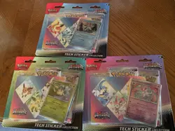 Pokemon TCG: Scarlet Violet Prismatic Evolutions Tech Sticker Collection 3X Lot - Image 1