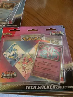 Pokemon TCG: Scarlet Violet Prismatic Evolutions Tech Sticker Collection 3X Lot - Image 4