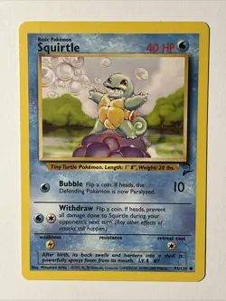SQUIRTLE 93/130 COMMON BASE SET 2 POKEMON UNLIMITED - Image 2