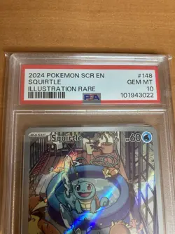 POKEMON SQUIRTLE 2024 STELLAR CROWN #148 ILLUSTRATION RARE PSA 10 - Image 2