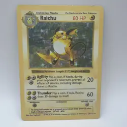 Raichu Shadowless Base Set (BS) 14/102 Holo Pokemon - Image 1