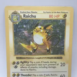 Raichu Shadowless Base Set (BS) 14/102 Holo Pokemon - Image 2