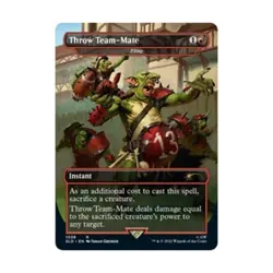 WOTC MtG Magic the Gathering Throw Team-Mate - Fling (Borderless) (R) (Foi NM - Image 1