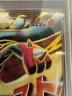 2017 POKEMON MEGA POWERS COLLECTION PROMO 55A FULL ART M LUCARIO EX PSA 8 - Image 4