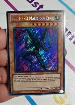 LCGX-EN029 Evil HERO Malicious Edge Secret Rare YuGiOh! NUOVA - Image 1