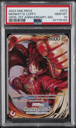 2023 ONE PIECE OP05-AWAKENING OF THE NEW ERA #012 MONKEY D. LUFFY PSA 10 - Image 1