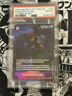 One Piece TCG Rosinante & Law PSA 10 Sequential Bundle - Image 3