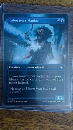 1 x Laboratory Maniac - Foil - Borderless - Innistrad Remastered - Moderate Play - Image 2