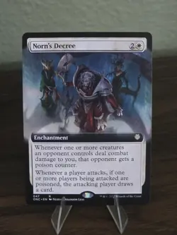 MTG Norn's Decree (Extended Art) Commander: Phyrexia: All Will Be One Regular - Image 1