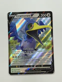 Pokemon Cramorant V Ultra Rare Sword & Shield Pokemon Card 155/202 - Image 1