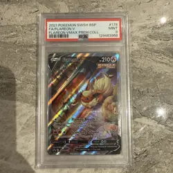 Flareon V SWSH179 PSA 9 Black Star Promo Pokemon Alt Art Premium Collection Mint - Image 1