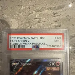 Flareon V SWSH179 PSA 9 Black Star Promo Pokemon Alt Art Premium Collection Mint - Image 5