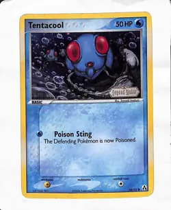 2006 Pokemon EX Legend Maker Tentacool 66/92 Reverse Holo Stamped - Image 1