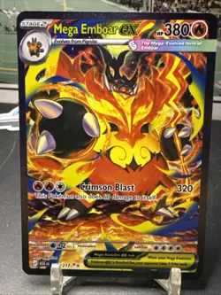 Mega Emboar ex 273/217 SIR Full Art Secret Rare Pokemon Ascended Heroes MINT - Image 1