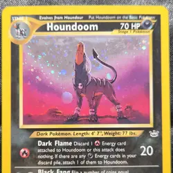 Pokemon TCG Houndoom 8/64 Neo Revelation Holo Rare 70 HP English 2000 - Image 2