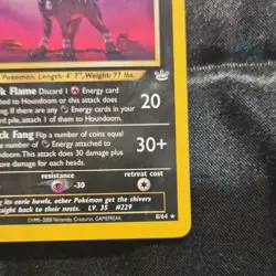 Pokemon TCG Houndoom 8/64 Neo Revelation Holo Rare 70 HP English 2000 - Image 5