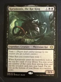 1x Foil Karumonix, the Rat King (098) Phyrexia: All Will Be One LP MTG Magic x1 - Image 1