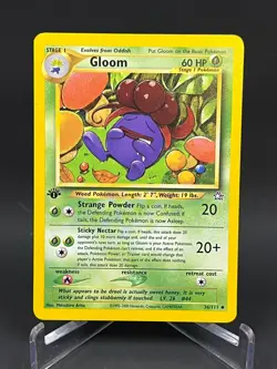 Pokemon Neo Genesis 1st Edition Gloom 36/111 Regular LP - Image 1