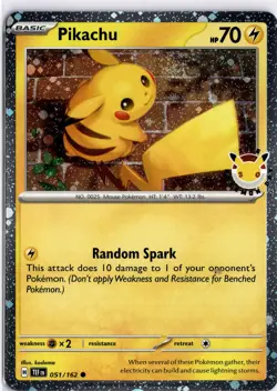 Pikachu (Pokemon Day 2026) Common Miscellaneous Cards & Products051/162 NM - Image 1
