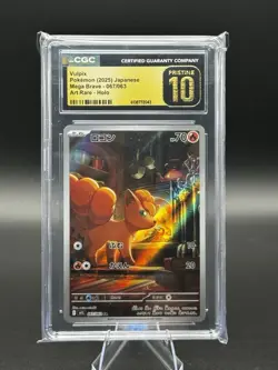 CGC Pristine 10 Vulpix 138/132 IR Mega Evolution Graded Pokemon TCG Card - Image 1