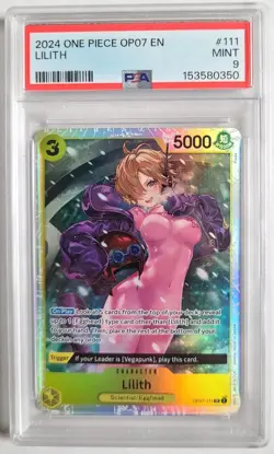 One Piece Lilith PSA 9 MINT English Foil Super Rare Card 500 Years OP07 #111 - Image 1