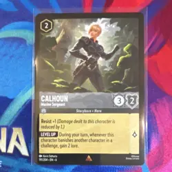 Disney Lorcana Calhoun-Marine Sergeant Foil Storyborn Hero 191/204 - Image 1