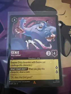 Genie Wish Fulfilled 53/204 Rare Azurite Sea NM Disney Lorcana - Image 1
