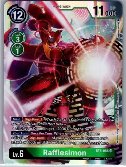 Rafflesimon BT5-056 SR Battle of Omni - Digimon Card Game - NM - Image 1