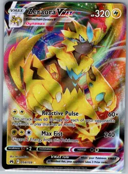 Zeraora VMAX 054/159 Crown Zenith - Pokemon Card - NM - Image 1