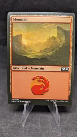 Mountain (270) - MTG Magic the Gathering M21 Core Set 2021 - Misprint Yellow Ink - Image 1