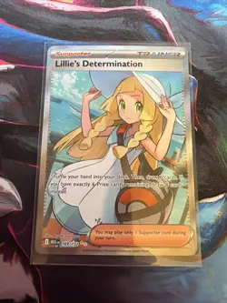 Pokemon TCG Lillie's Determination Trainer Card Holo Rare 169/132 - Image 1