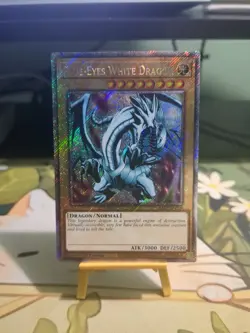 Blue-Eyes White Dragon Platinum Secret Rare Card Near Mint 2 Available Yu-Gi-Oh - Image 1