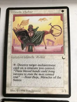 Miracle Worker X4 The Dark Various Condition See Front/back Pics MTG - Image 2