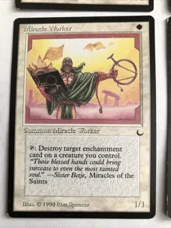 Miracle Worker X4 The Dark Various Condition See Front/back Pics MTG - Image 4