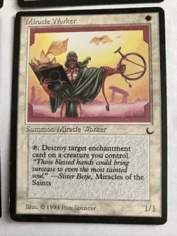 Miracle Worker X4 The Dark Various Condition See Front/back Pics MTG - Image 5