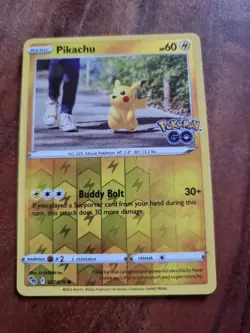 Pokemon Go Pikachu 027/078 Reverse Holo Common - Image 1